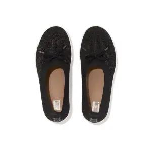 핏플랍 여성 리본 니트 슬립온 - 블랙로즈 골드 FT59K2M155 982573