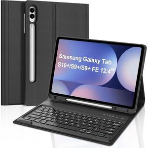 삼성 갤럭시 탭 S10+ 플러스 케이스 S7 S8+ FE+ S9+ 키보드, 있는 S9 S FE S7+ 펜 슬림 12.4인치 키보드용 마그네틱 / 홀더가