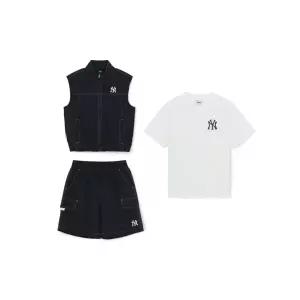 [MLB키즈]MLB 키즈 스트릿 베이직 집업조끼 3 세트 뉴욕양키스 BLACK 7AS1B0163 50BKS