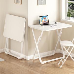 1인 접이식테이블 세트 가정용 의자 화이트오크 미니식탁 의자 이동식 컴퓨터 책상 포함 심플