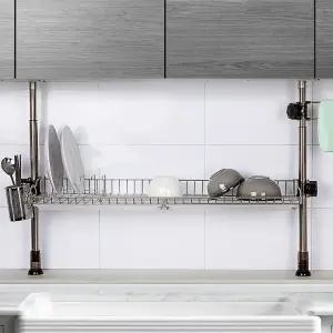 대 컵 건조대 주방 기둥 벽 싱크 대형 1단 H기둥식식기 800 다용도스텐 용품설거지