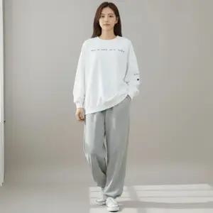 투스타시스 (국산면원단/국내자체생산) T1074 레터링 하트 7부/긴팔 맨투맨 티셔츠 30대40대여성의류