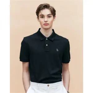 헤지스 남성 25SS HZTS5B403BK 링클프리 블랙 반팔 피케 티셔츠 448460