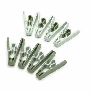 [RIZPICK]세탁용 플라스틱 클립 빨래 집게 녹색 세트 용품 8P