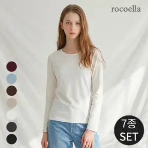 셀리트 오가닉 코튼 100 여성 라운드티 7종세트