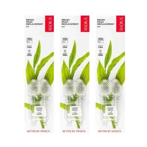 RADIUS 교체 칫솔모 부드러운 2개들이 잇몸 개선 및 문제 감소 3팩