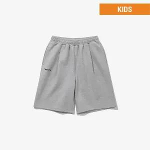 [뉴에라키즈](의정부점)[키즈] 와이드 스웨트 하프 팬츠 헤더 그레이15132074A