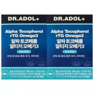 2박스 닥터아돌 알파 토코페롤 알티지 오메가3