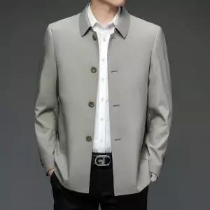 남성용 가을 캐주얼 단추 코트 얇은 루즈핏 자켓 칼라 남춘추복 재킷 상의 원픽3