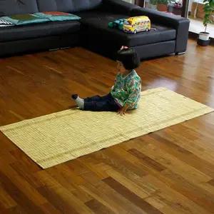 여름 돗자리 시원한 왕골 거실 대나무 돗자리 매트 직사각형 1인용 접이식 휴대용 피크닉 간편 휴가 실내