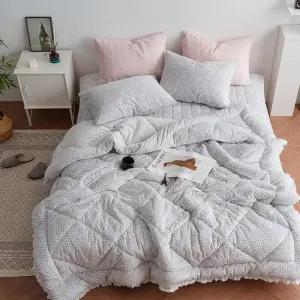 양면 극세사 Q 차렵이불 겨울 눈꽃 퀸 패드세트