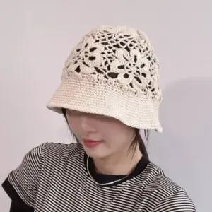 니트 버킷햇 여성 여름 뜨개 벙거지 중년 엄마 모자