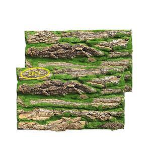 도마뱀, 도마뱀, 거북이, 카멜레온을 위한 핀비 코크 테라리움 배경, 파충류 껍질 배경 벽 장식 및 인공 이끼 2팩