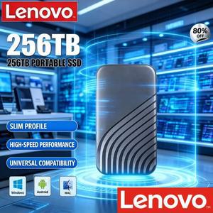 레노보 T8 미니 포터블 외장 SSD 128TB 데스크탑 노트북 맥 PC용 고속 USB 3.1 슬림 컴팩트 수납함 드라이