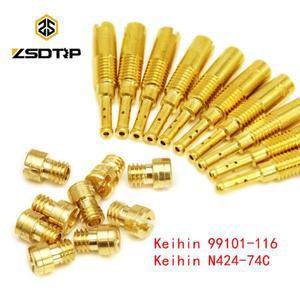 ZSDTRP 2 Keihin 99101-116 N424-74C 기화기 메인 제트 파일럿 슬로우 아이들 GY6 PZ19 50cc PB16/18/20 용