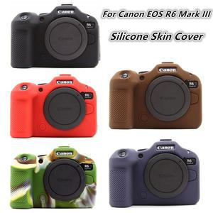 새로운 R6III 실리콘 아머 스킨 케이스 카메라 바디 커버 가방 보호 (캐논 EOS R6 마크 3 전용)
