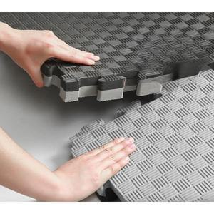 태권도 주짓수 0CM 두께 블랙 1M 홈짐 퍼즐매트 십자무늬