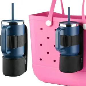 용 뷰티플라이어 컵 홀더 보그백 및 심플 모던 비치 토트와 호환되는 40온스 물병 액세서리 조절 가능한