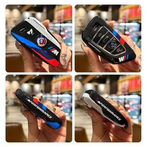 ABS 레이싱 스티커 스타일 리모컨 자동차 키 커버 케이스 BMW 호환 호환 M2 M4 시리즈 i4 G22 G23 G26 G42