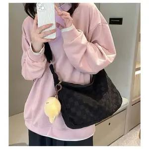 여성 바둑판 사각 숄더 크로스백