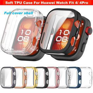 화웨이 워치핏 4 4pro 스마트워치 케이스용 TPU 도금 케이스, 핏4 커버 쉘 액세서리용 풀 범퍼