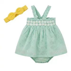 [압소바](광주신세계)(26년 S/S 출산,백일선물) 데이지 우주복(헤어밴드)//A1322310(민트)