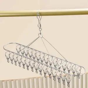 스텐 양말 빨래 집게 건조 걸이 베란다 속옷 옷걸이형