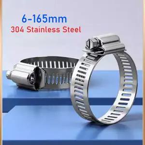 호환  6-165mm 304 스테인레스 스틸 파이프 클램프 스로트 클램프 스로트 칼라 파이프 카드 튜브 클립 조절
