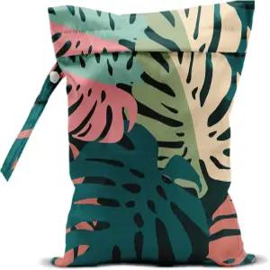 CQM 팜 리브스 젖은 가방 12x10 인치 여름 방수 여행용 세탁 수영복 비치 기저귀용 재사용 가능한 드라이