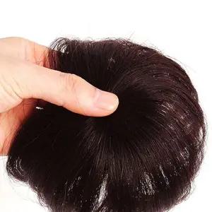 남자 정수리가발 레드브라운 자연스러운 M자