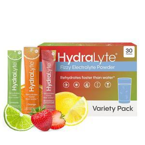 하이드랄라이트 저설탕 급속 수분 공급 - 가볍게 반짝이는 전해질 분말 패킷 8온스 제공 다양한 열 여행 운동 및 독신 파티를 위한 30 카운트