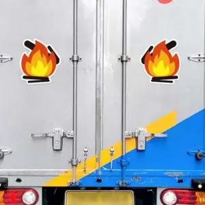 [하프클럽/]차량스티커 트럭왕눈이 차량용반사스티커