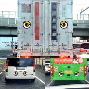 [하프클럽/]차량안전스티커 잠깨우는왕눈이 트럭스티커