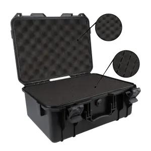 430x350x190mm 플라스틱 장비 케이스 방수 하드 캐리 도구 케이스 폼이 있는 건식 보관 도구 상자