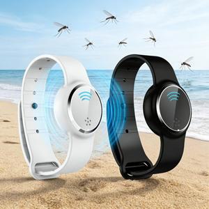 방수 전자 모기 퇴치 시계 초음파 실리콘 손목 밴드 팔찌 (어린이 및 성인용) 야외