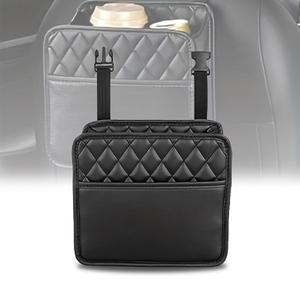 1pc 자동차 보관 가방 상자 쓰레기통 휴대용 접이식 조직된 매끄러운 좌석 주최자-내구성