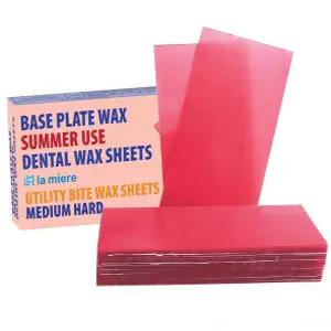 LA 미에르 20PCS 여름용 280G 미디엄 터프 치과용 베이스 플레이트 왁스 - 몰딩 캐스팅 시트 유틸리티