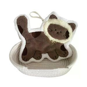 창의적인 만화 패턴 손수건 이중 레이어 두꺼운 빠른 건조 부드러운 다기능 타월