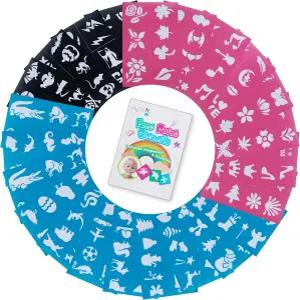 메이디어 180PCS 용 페이스 페인팅 스텐실 - 재사용 가능하고 부드럽고 쉬우며 학교 행사 생일 할로윈