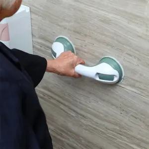 유리 화장실 문손잡이 베란다 손잡이 안전 욕실 레버 핸들 압축 고정 보조 흡착 강력 헬핑