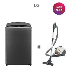 LG 통돌이 세탁기+싸이킹청소기 세트 T19MX7A+K83WGY