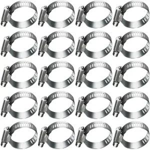 호환  10-30pcs 호스 클램프 스테인레스 스틸 조정 웜 기어 Pip 튜브 도구 파이프 배관 연료 라인 인터쿨러