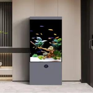 세로형 어항 수직 조형물 인테리어 금붕어 아크릴 거실 물고기 관상어 열대어 수족관