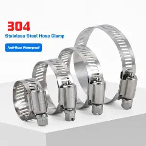 호환  조절 304 스테인레스 스틸 파이프 클램프 웜 드라이브 호스 후프 레인지 후드 수도관 에어 호스용 녹