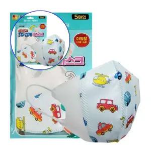 쌍문상회 지금 필요한 키즈마스크 아이천국 3D 입체 5매입 아동용 자동차