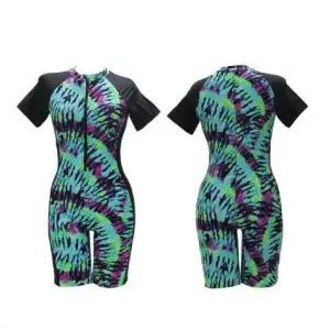 엄마수영복 수영장 바다 해변 반팔지퍼 여성수영복 AB512