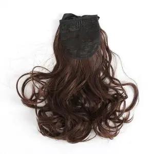 포니테일 2p세트 웨이브 가발 리본