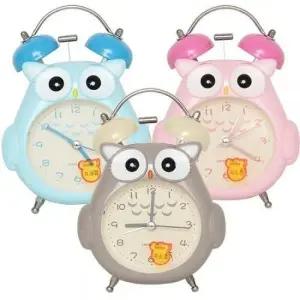 [데코] 부엉이 저소음 메탈 탁상시계 옵션 2