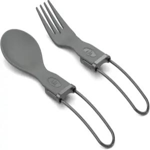 GSI 아웃도어 72120 테크 접이식 식기 세트 - 캠핑용 가볍고 컴팩트한 여행 도구 회색