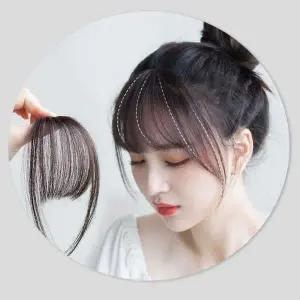 여성 2컬러 시스루뱅 인조모 정수리 볼륨 앞머리가발